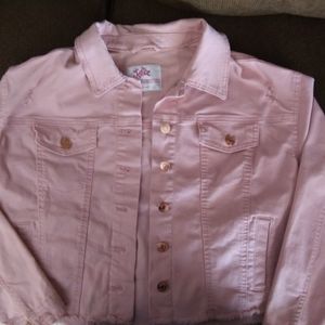 Justice Pink Denim Jacket - Size 14/16